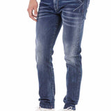 CD692 Men Jeans de ajuste recto con lavado de enfriador