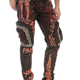 CD693 Jeans tendance pour hommes avec rivets