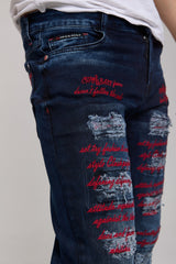 CD694 Jeans pour hommes au look extravagant