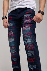 CD694 Jeans pour hommes au look extravagant
