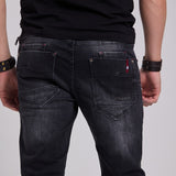 CD699 Herren Straight Fit-Jeans mit cooler Used-Waschung