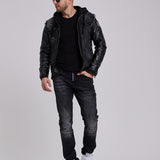 CD699 Herren Straight Fit-Jeans mit cooler Used-Waschung