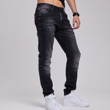 CD699 Herren Straight Fit-Jeans mit cooler Used-Waschung