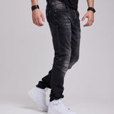 CD699 Herren Straight Fit-Jeans mit cooler Used-Waschung
