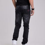 CD699 Herren Straight Fit-Jeans mit cooler Used-Waschung