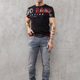 CD699 Herren Straight Fit-Jeans mit cooler Used-Waschung