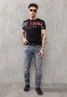 CD699 Tejanos gastados para hombre 
