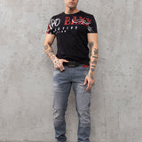 CD699 Herren Straight Fit-Jeans mit cooler Used-Waschung