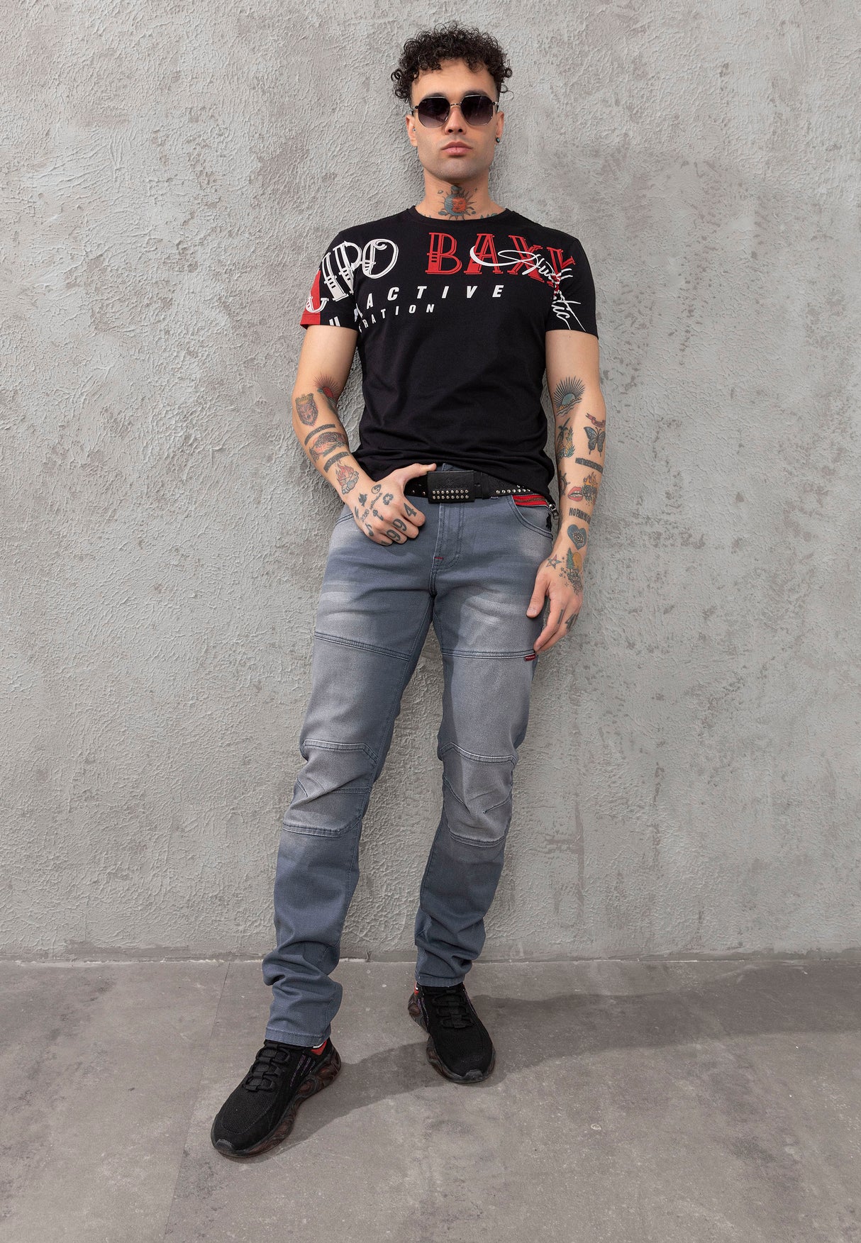 CD699 Tejanos gastados para hombre 