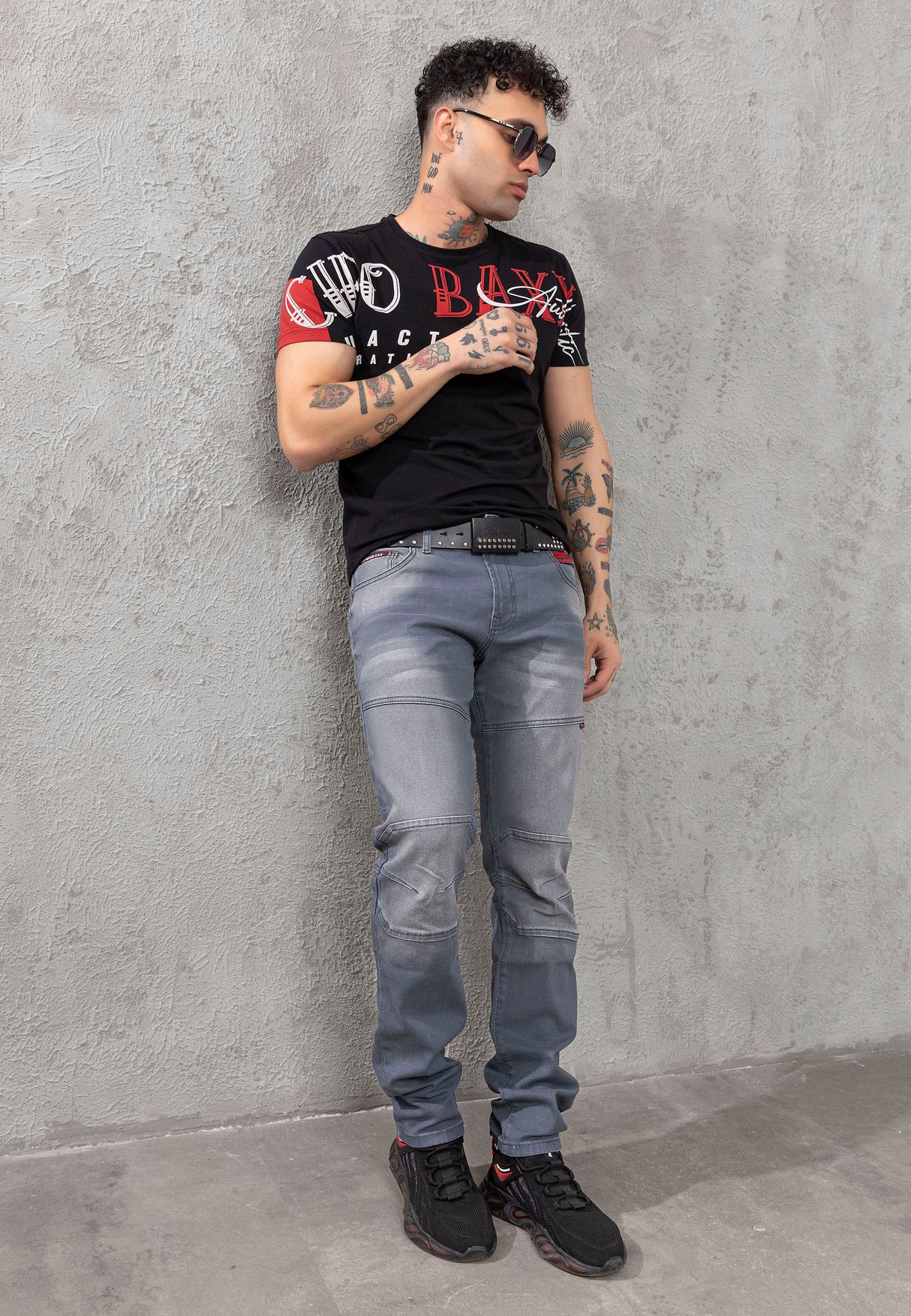 CD699 Tejanos gastados para hombre 