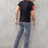 CD699 Herren Straight Fit-Jeans mit cooler Used-Waschung