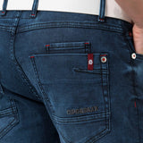 CD699 Herren Straight Fit-Jeans mit cooler Used-Waschung