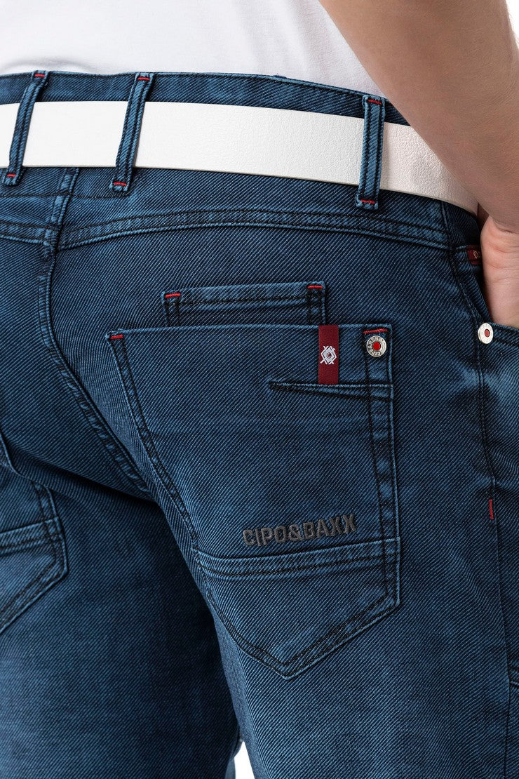 CD699 Tejanos gastados para hombre 