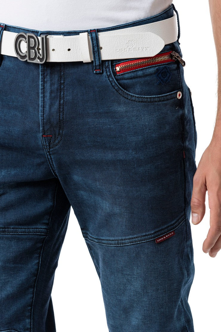 CD699 Tejanos gastados para hombre 