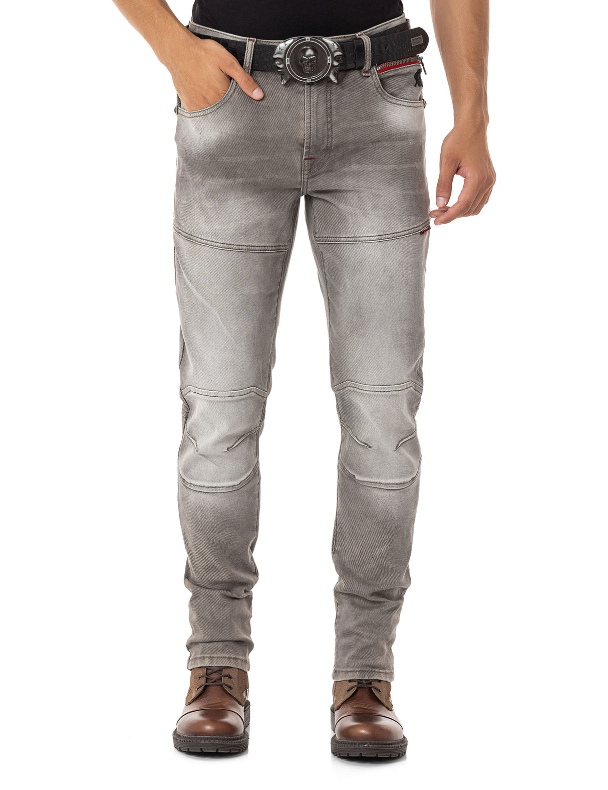 CD699 Tejanos gastados para hombre 