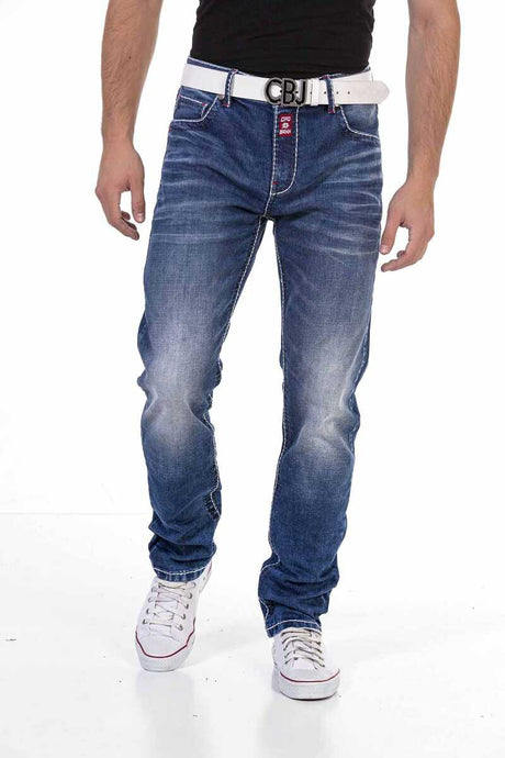Jeans CD704 uomini in forma dritta nel classico stile a 5 tazze