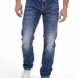 CD704 jeansy proste w klasycznym stylu