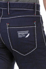 CD705 Straight Fit Heren Jeans met en Trendy Contrasterende Stiksels