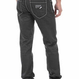 Jeans CD710 uomini in forma dritta con cuciture di contrasto alla moda