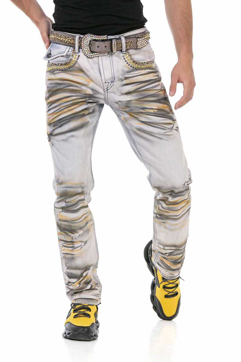 CD733 men's comfortable jeans in an extravagant look
