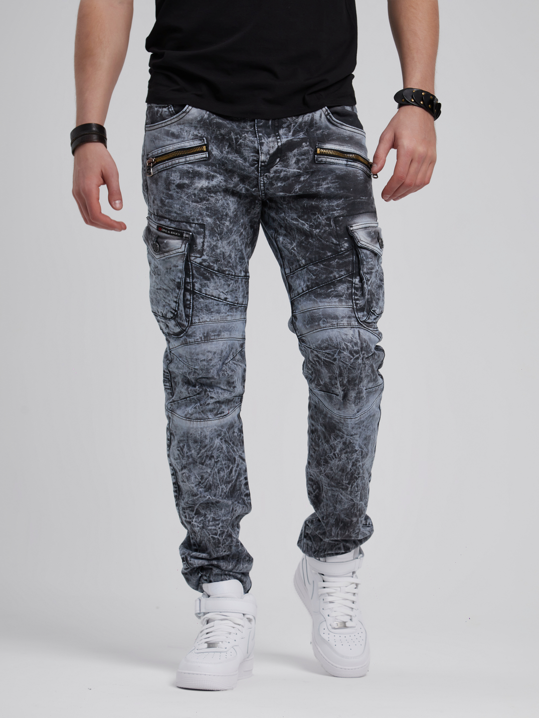 CD780 Pantalon Cargo de Corte Recto para Hombre 