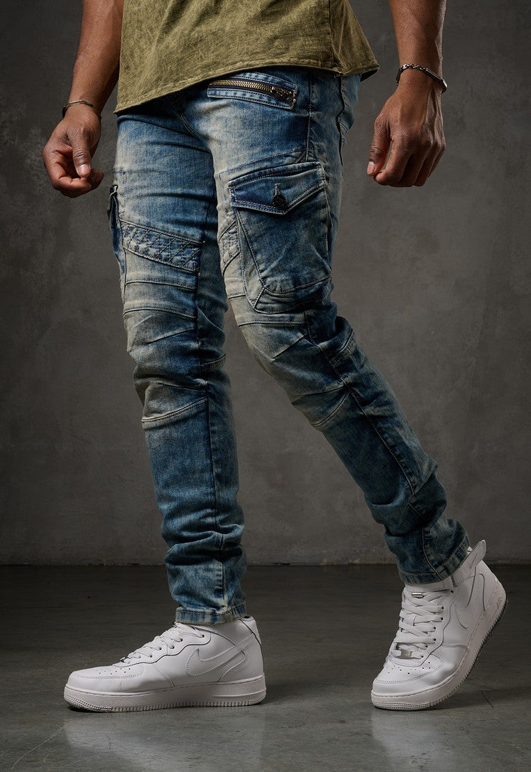 CD780 Pantalon Cargo de Corte Recto para Hombre 