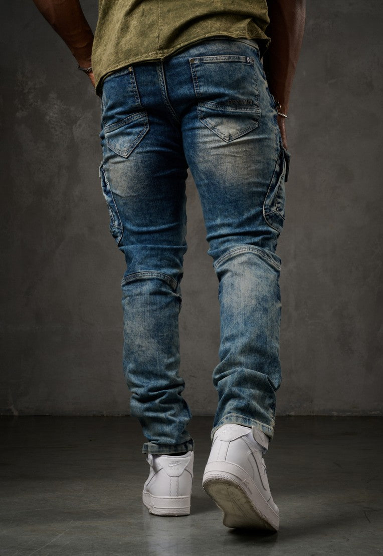 CD780 Pantalon Cargo de Corte Recto para Hombre 