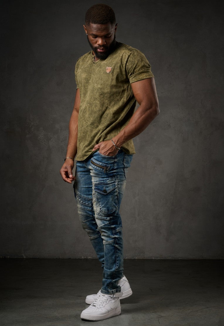 CD780 Pantalon Cargo de Corte Recto para Hombre 