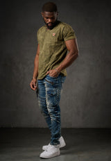 CD780 Pantalon Cargo de Corte Recto para Hombre 