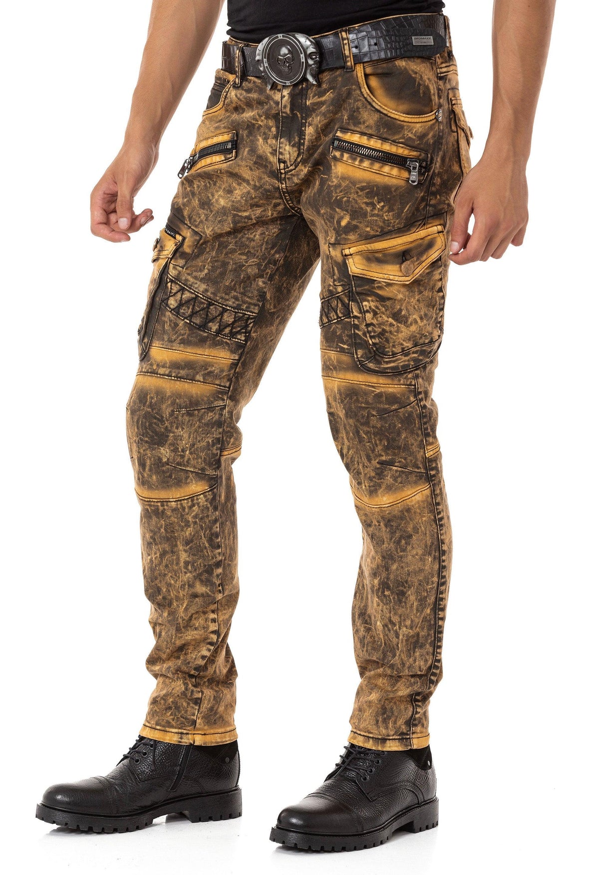 CD780 Pantalon Cargo de Corte Recto para Hombre 