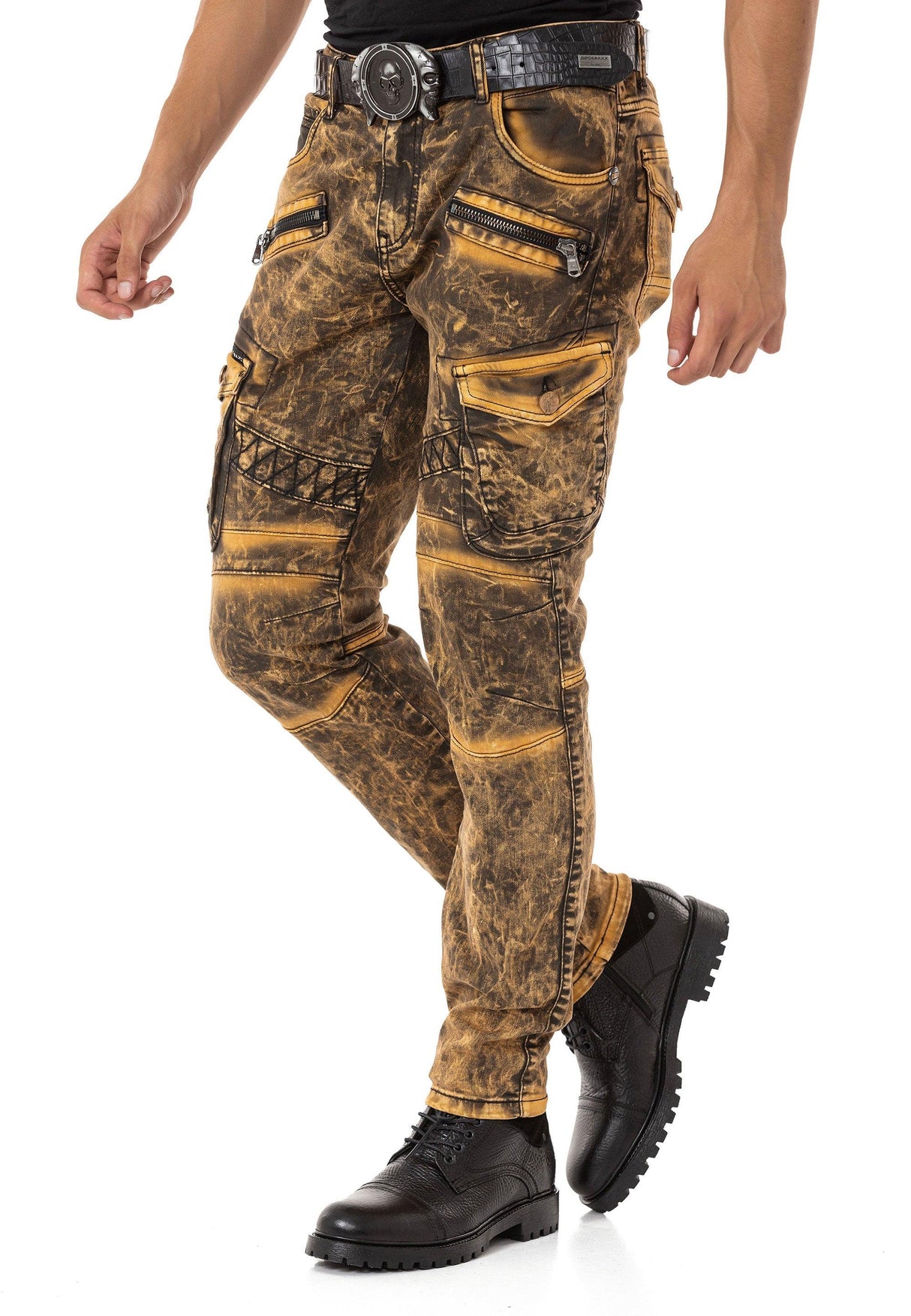 CD780 Pantalon Cargo de Corte Recto para Hombre 