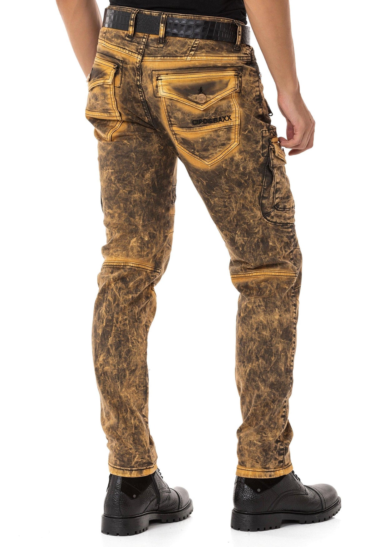 CD780 Pantalon Cargo de Corte Recto para Hombre 