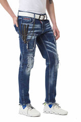 CD782 Men Straight-Jeans in a cool used look