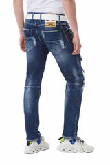 CD782 Men Straight-Jeans in a cool used look