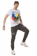 CD786 Pantalones cargo para hombres