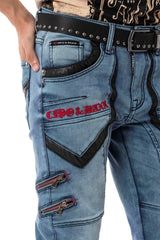 CD795 Tejanons de Hombre estilo Motero