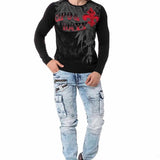 CD798 Men's jeans leisure trousers in biker style with synthetic leather elements