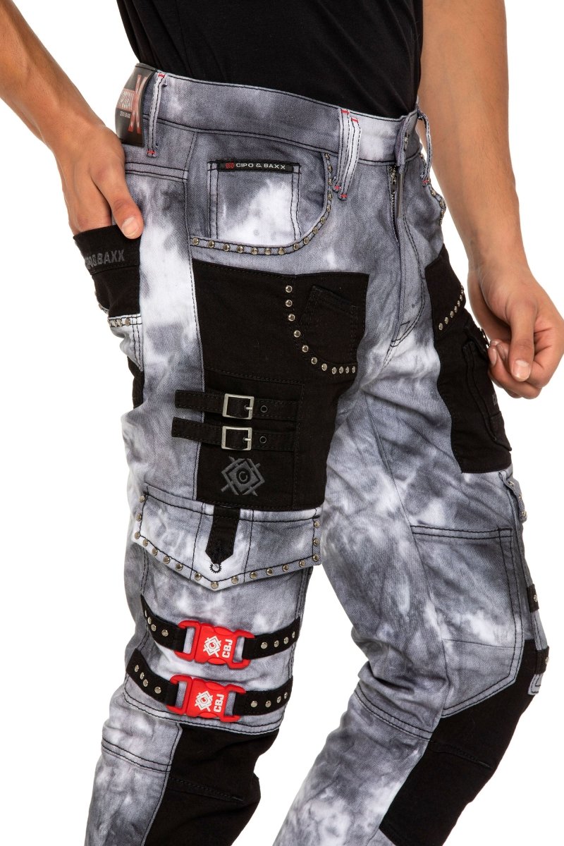 Straight fit biker jeans 2025