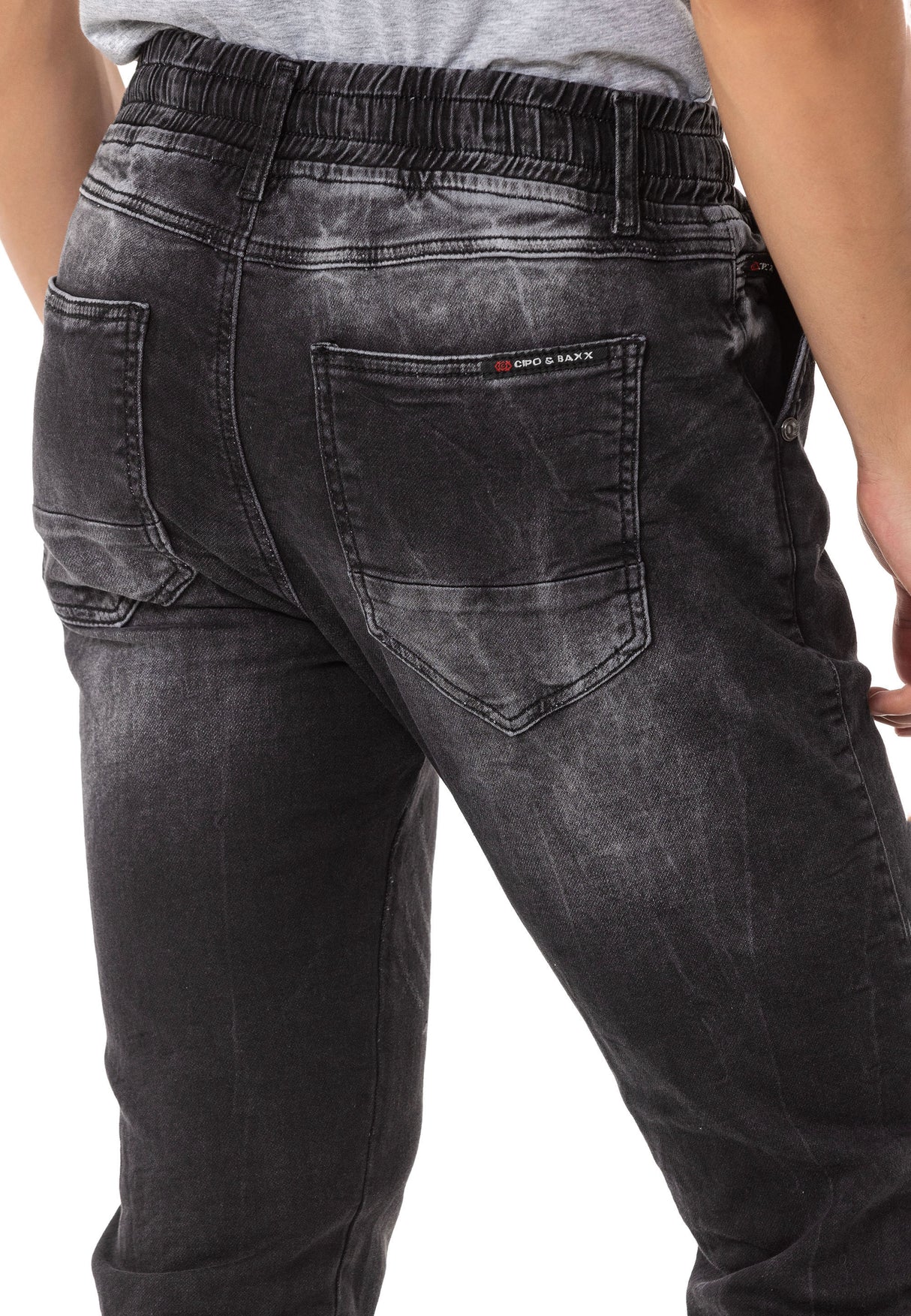 CD807 Heren Jeans mit Elastische Basic Look