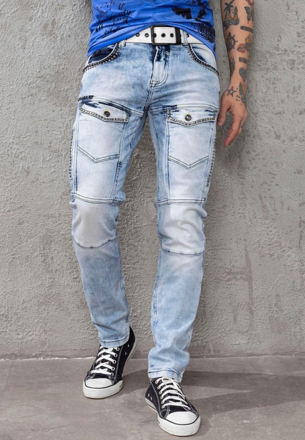 CD810 Jeans pour hommes au look extravagant