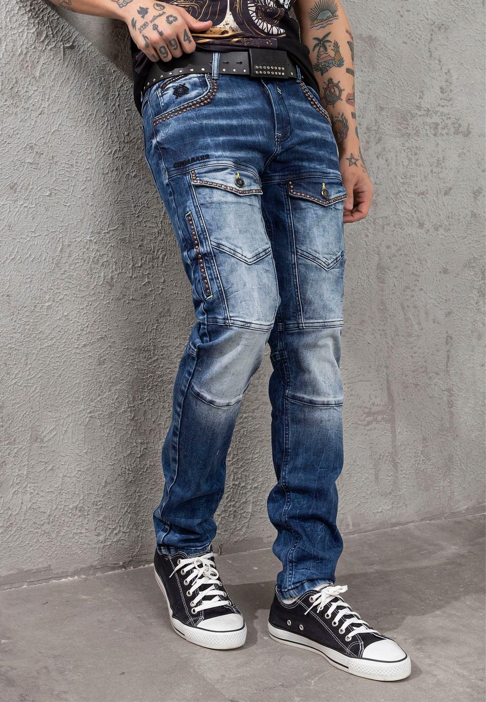 CD810 Jeans pour hommes au look extravagant