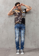 CD810 Jeans pour hommes au look extravagant