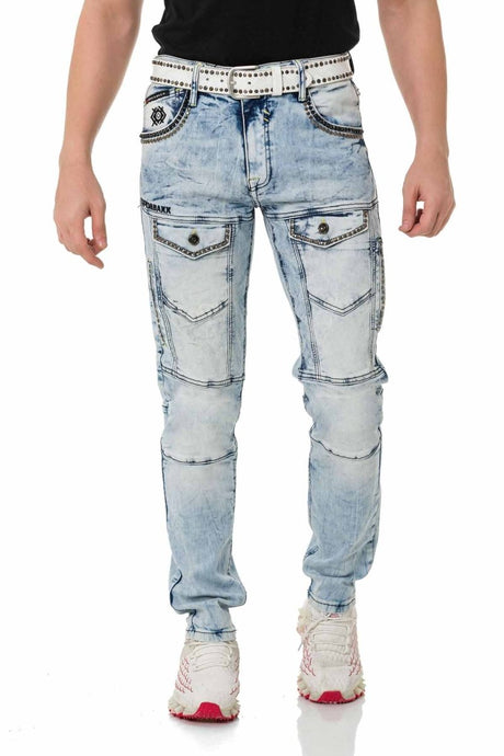 CD810 Herren Jeans modern Fit Jeans mit Eisblauen Taschen