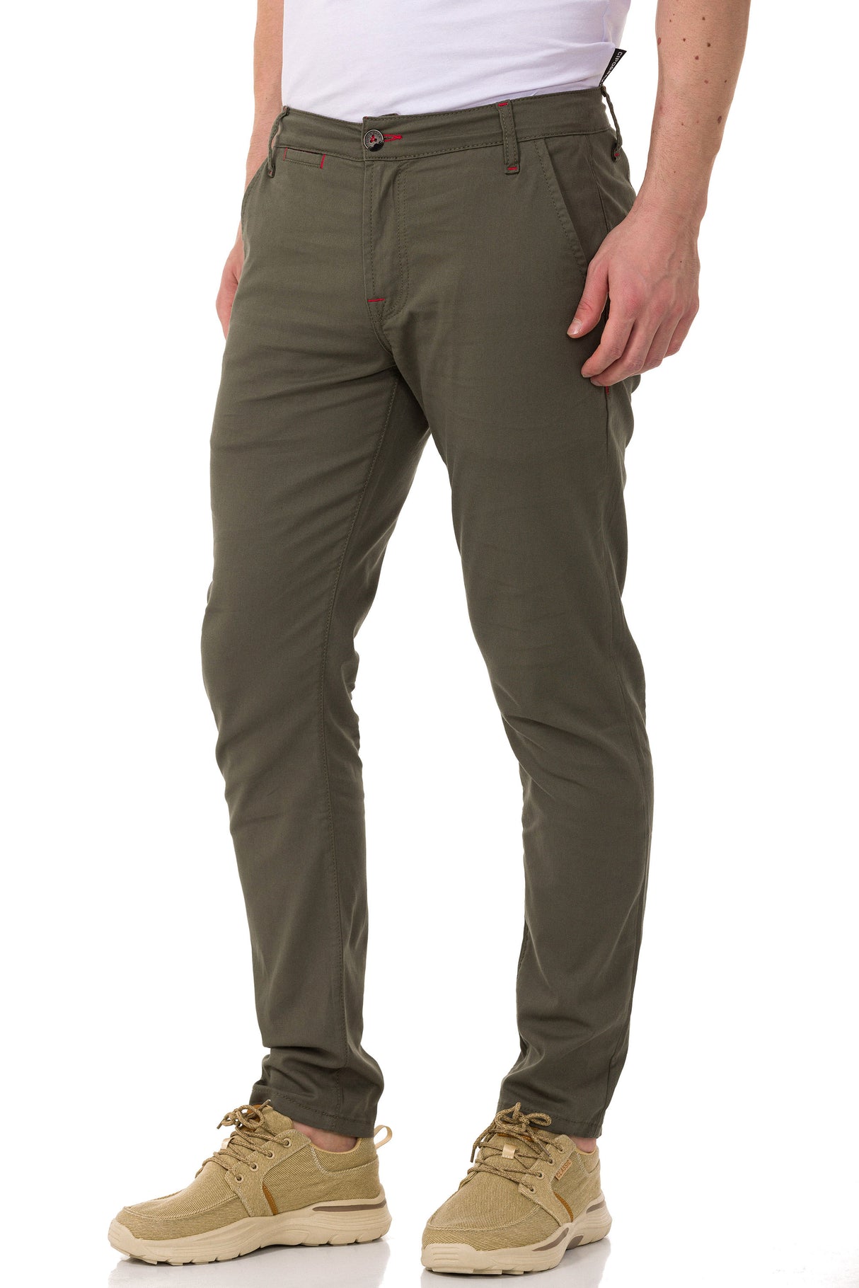 CD842 Men's fabric trousers in the fashionable slim fit cut