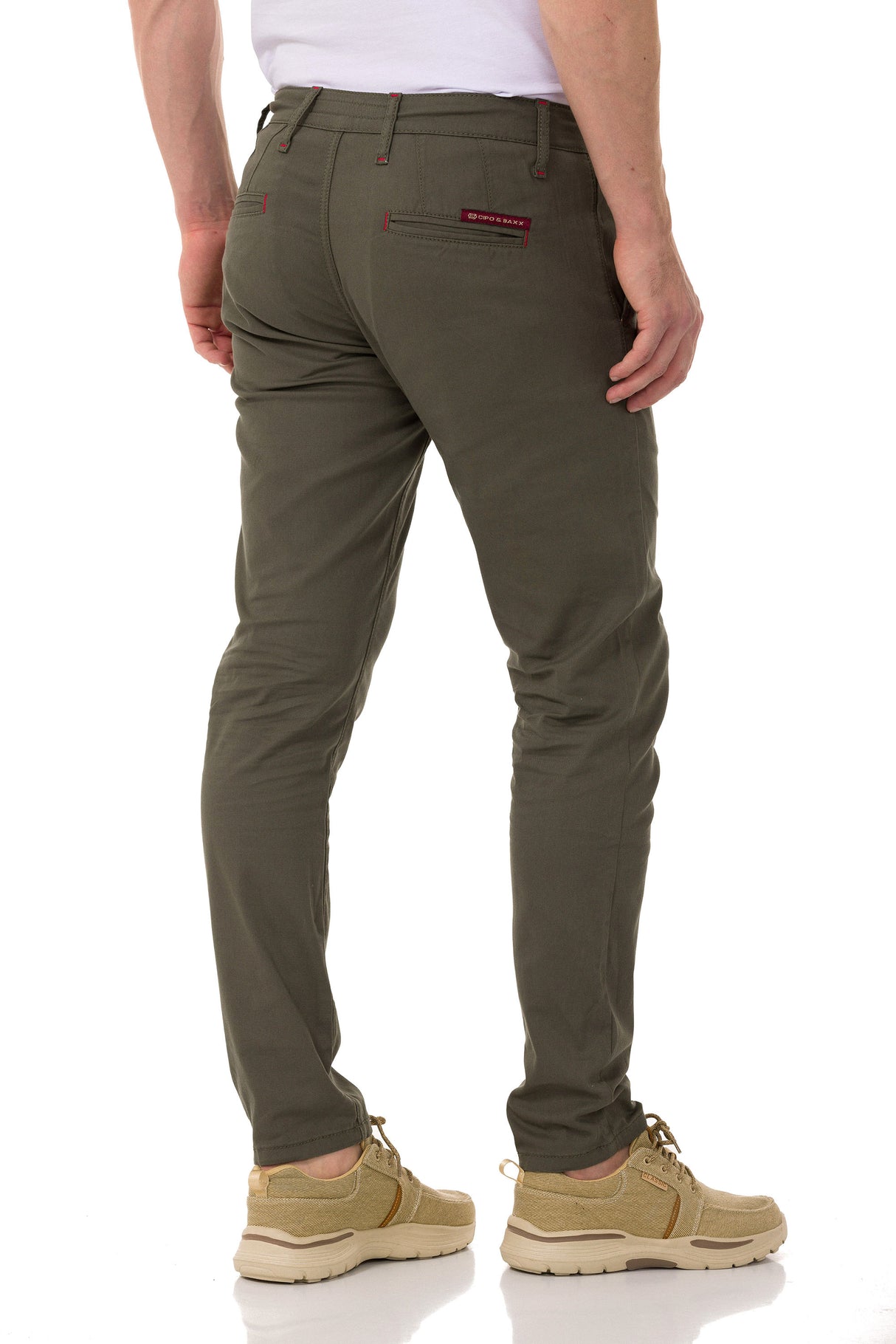 CD842 Men's fabric trousers in the fashionable slim fit cut