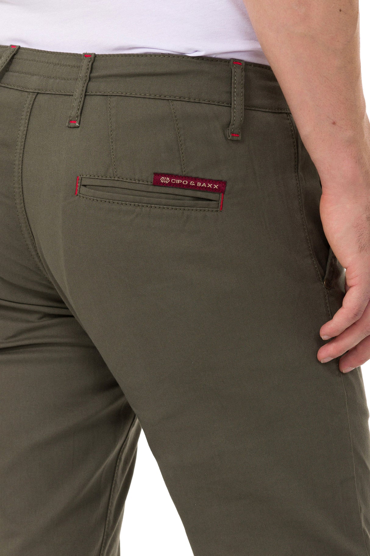 CD842 Men's fabric trousers in the fashionable slim fit cut