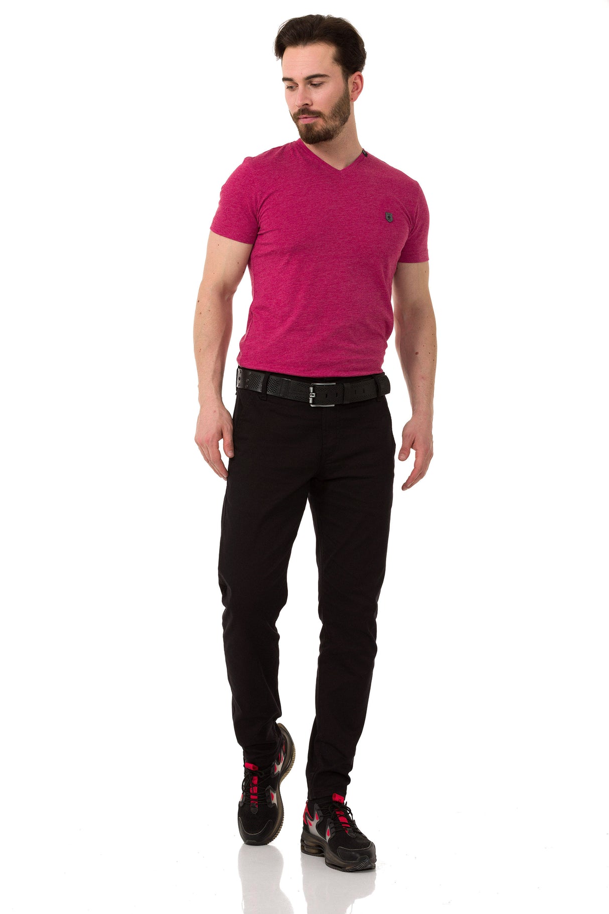 CD842 Men's fabric trousers in the fashionable slim fit cut
