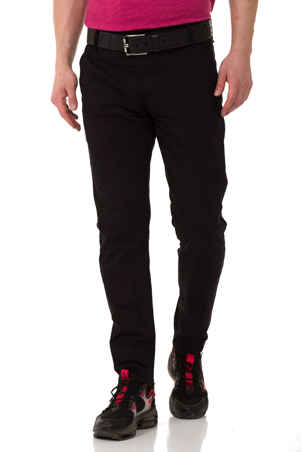 CD842 Men's fabric trousers in the fashionable slim fit cut