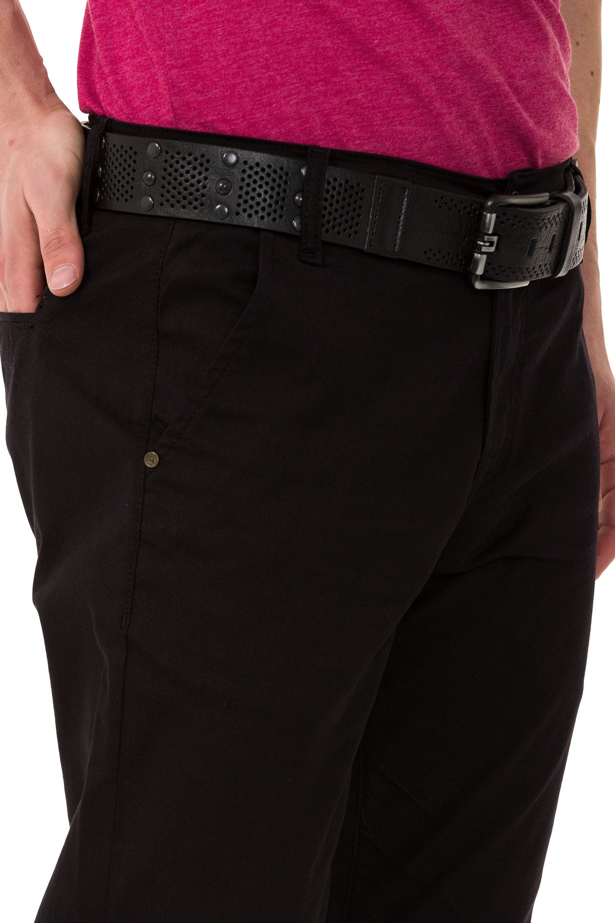 CD842 Men's fabric trousers in the fashionable slim fit cut