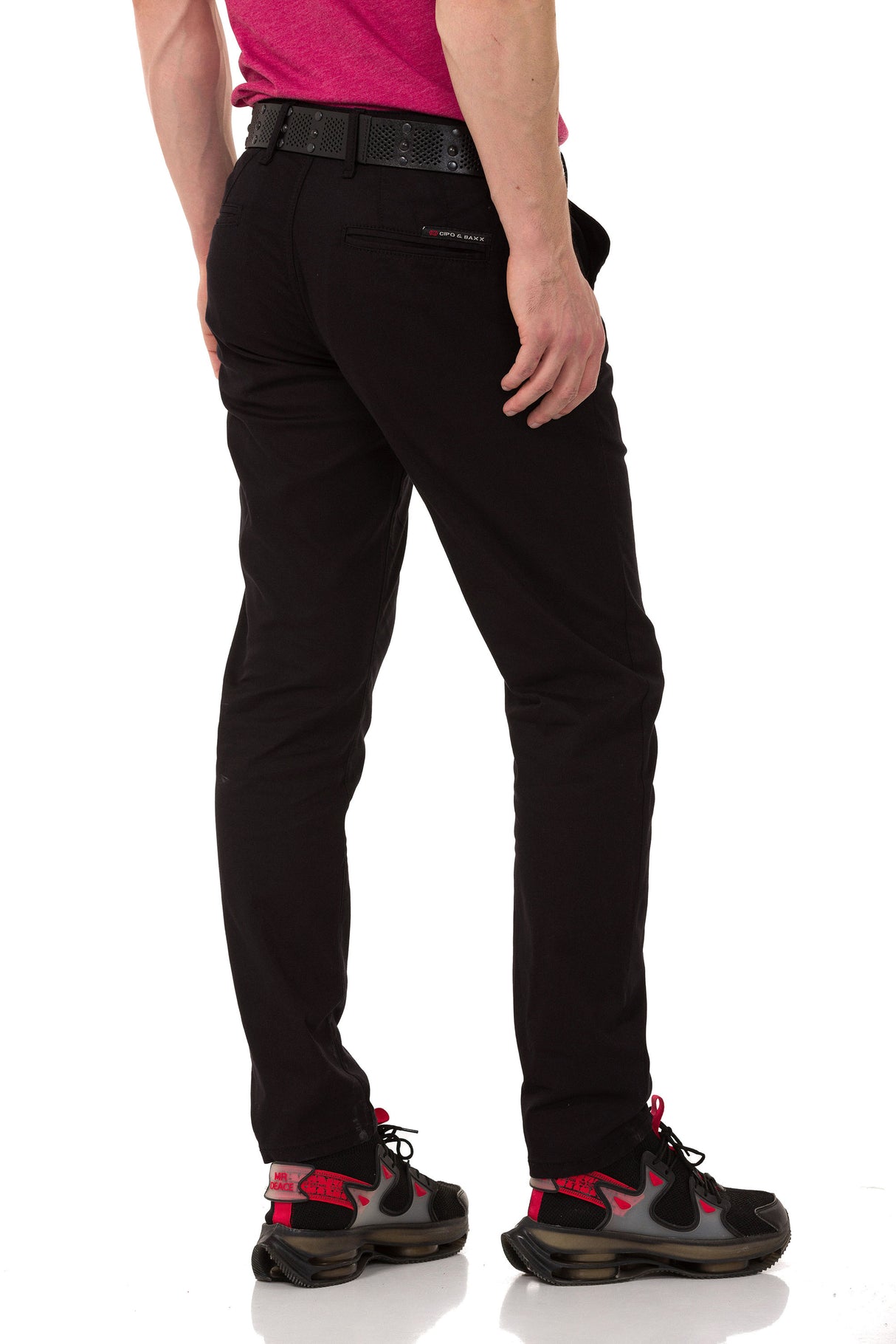 CD842 Men's fabric trousers in the fashionable slim fit cut
